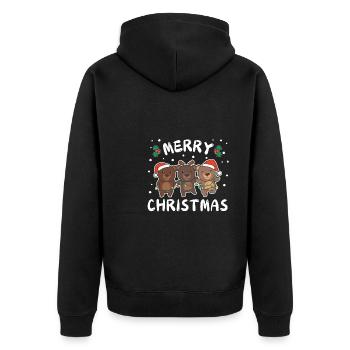Joyeux Noël Ours Doux Ours de Noël - Veste à capuche bio Premium Unisexe - noir - Dos - Nico (187cm)