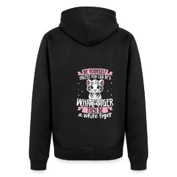 Soyez vous-même à moins que vous ne puissiez être un homme blanc - Veste à capuche bio Premium Unisexe - noir - Dos - Nico (187cm)
