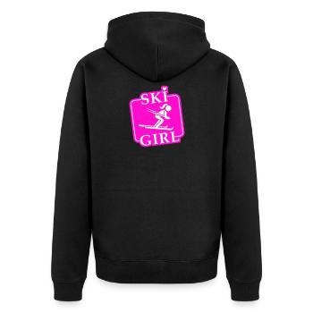 Ski Girl Skiing Girls - Veste à capuche bio Premium Unisexe - noir - Dos - Nico (187cm)