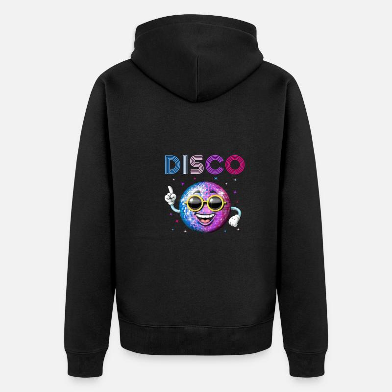 Boule disco - Veste à capuche bio Premium Unisexe - noir
