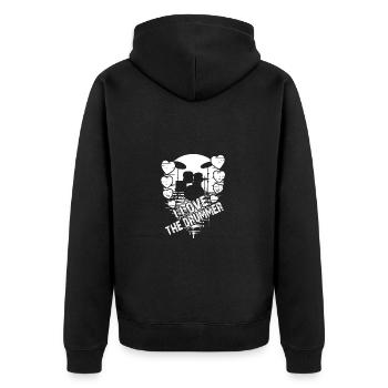 J’adore le batteur - j’adore la batterie - Veste à capuche bio Premium Unisexe - noir - Dos - Nico (187cm)