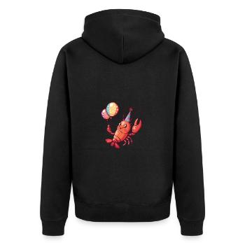 Hummer Krebs Geburtstag Comic - Unisex Premium Bio Zip Hoodie - Schwarz - Hinten - Nico (187cm)