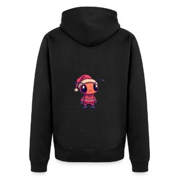 Ant Christmas Comic - Unisex Premium Organic Zip Hoodie - black - Back - Nico (187cm)