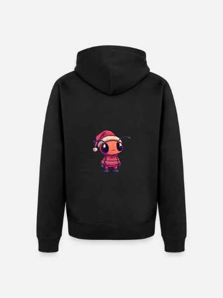 Ant Christmas Comic - Unisex Premium Organic Zip Hoodie - black