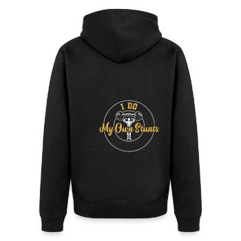 Je fais mes propres cascades - Gym - Veste à capuche bio Premium Unisexe - noir - Dos - Nico (187cm)