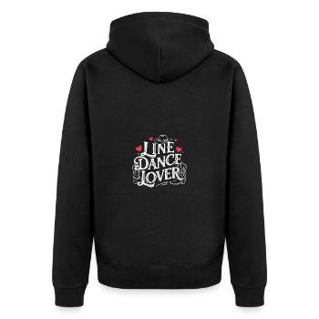 Line Dance Design for Dancers and Dance Group - Unisex Premium Organic Zip Hoodie - black - Back - Nico (187cm)