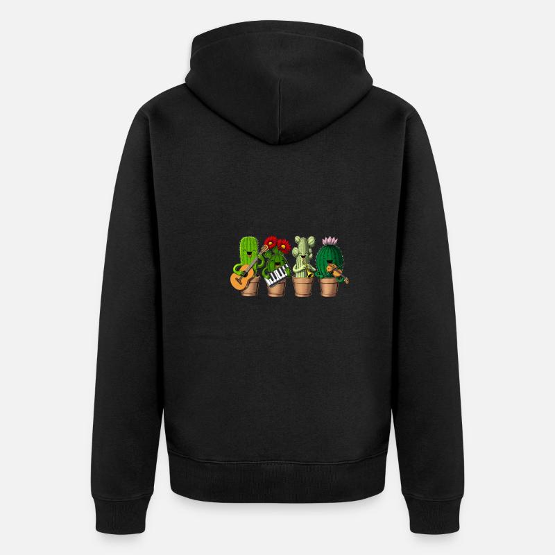 Drôle de cactus - Veste à capuche bio Premium Unisexe - noir