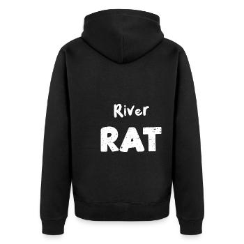 River Rat - Poker - Veste à capuche bio Premium Unisexe - noir - Dos - Nico (187cm)