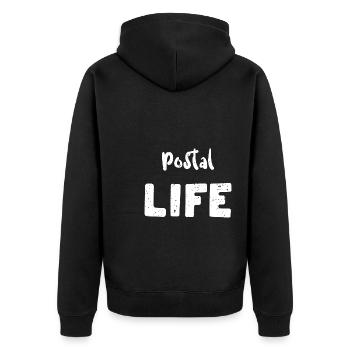 Vie postale - Maman - Veste à capuche bio Premium Unisexe - noir - Dos - Nico (187cm)