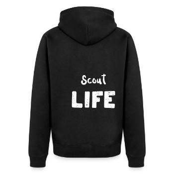 Vie scoute - Camping - Veste à capuche bio Premium Unisexe - noir - Dos - Nico (187cm)