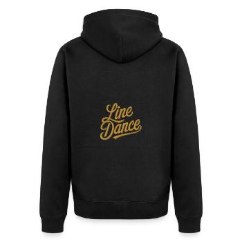Line Dancing Country Dance - Line Dance Tanzen - Unisex Premium Bio Zip Hoodie - Schwarz - Hinten - Nico (187cm)