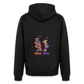 Botaniker - Unisex Premium Bio Zip Hoodie - Schwarz - Hinten - Nico (187cm)