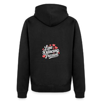 Line Dancing Country Dance - Line Dance Tanzen - Unisex Premium Bio Zip Hoodie - Schwarz - Hinten - Nico (187cm)