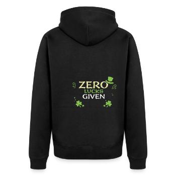 Zéro chance donnée - Veste à capuche bio Premium Unisexe - noir - Dos - Nico (187cm)