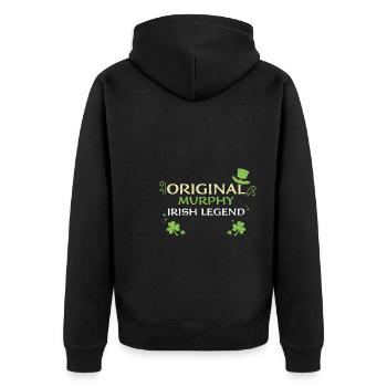 Légende irlandaise originale Murphy - Veste à capuche bio Premium Unisexe - noir - Dos - Nico (187cm)