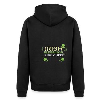 Bénédictions irlandaises, acclamation irlandaise - Veste à capuche bio Premium Unisexe - noir - Dos - Nico (187cm)