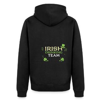 Équipe irlandaise de buveurs - Veste à capuche bio Premium Unisexe - noir - Dos - Nico (187cm)