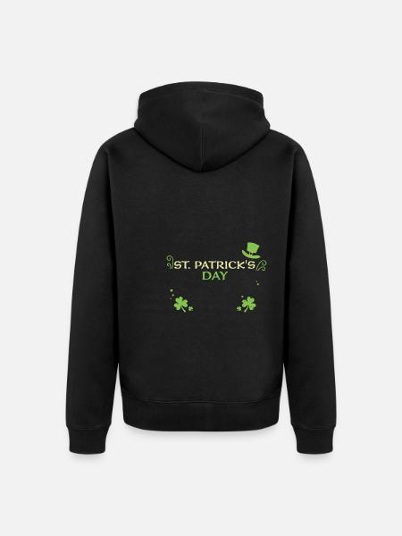 St. Patrick's Day - Unisex Premium Organic Zip Hoodie - black