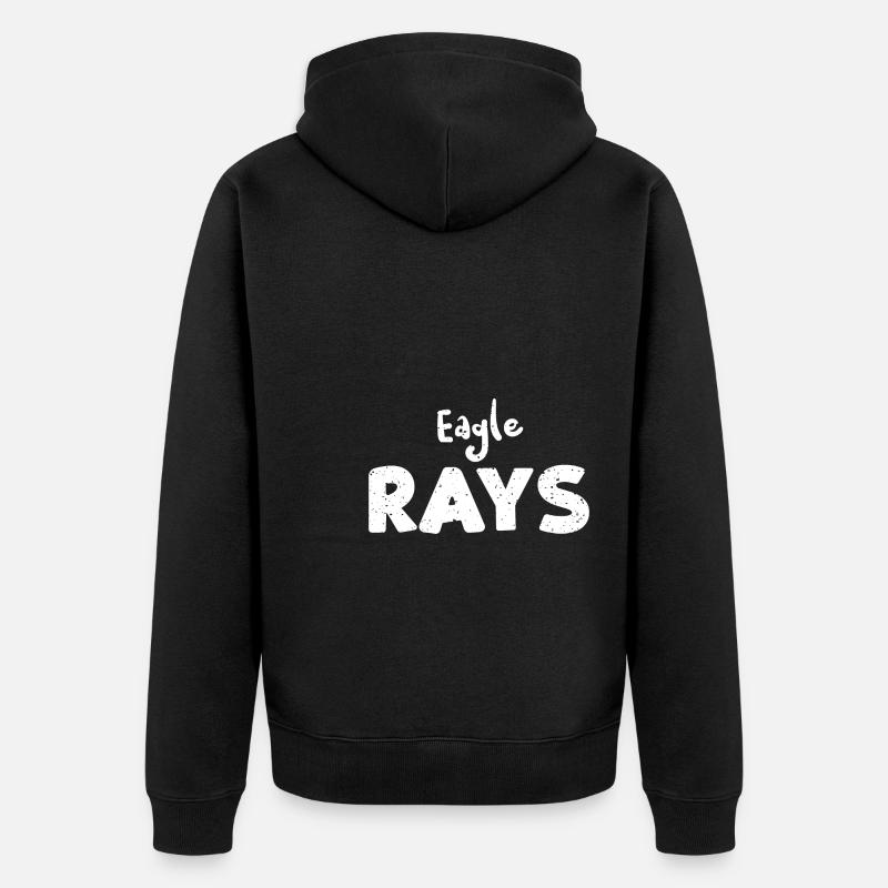 Eagle Rays - Diving - Unisex Premium Bio Zip Hoodie - Schwarz