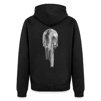 melting moon scoop of smudge cream - Unisex Premium Organic Zip Hoodie - black - Back - Nico (187cm)