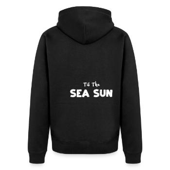 Tis Le Soleil de la Mer - Flamant Rose - Veste à capuche bio Premium Unisexe - noir - Dos - Nico (187cm)