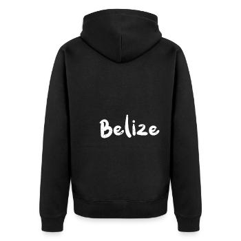 Belize - Corail - Veste à capuche bio Premium Unisexe - noir - Dos - Nico (187cm)