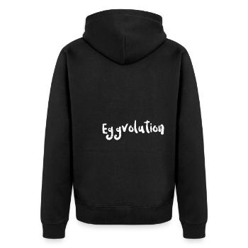 Eggvolution - Oeufs - Veste à capuche bio Premium Unisexe - noir - Dos - Nico (187cm)