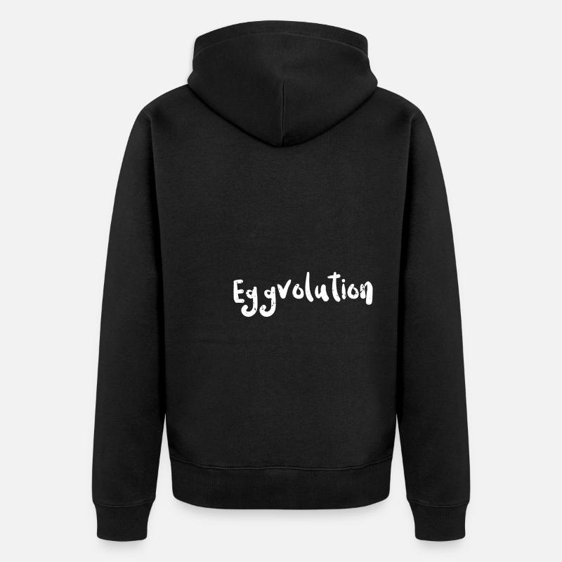 Eggvolution - Eggs - Unisex Premium Bio Zip Hoodie - Schwarz