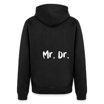 Mr. Dr. - Doctor - Unisex Premium Organic Zip Hoodie - black - Back - Nico (187cm)