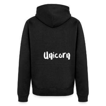 Licorne - Espace - Veste à capuche bio Premium Unisexe - noir - Dos - Nico (187cm)