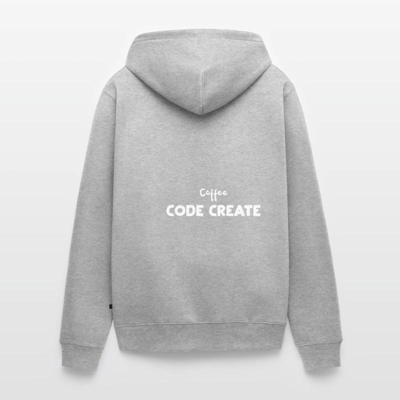Coffee Code Create - Coding Unisex Premium Bio Zip Hoodie