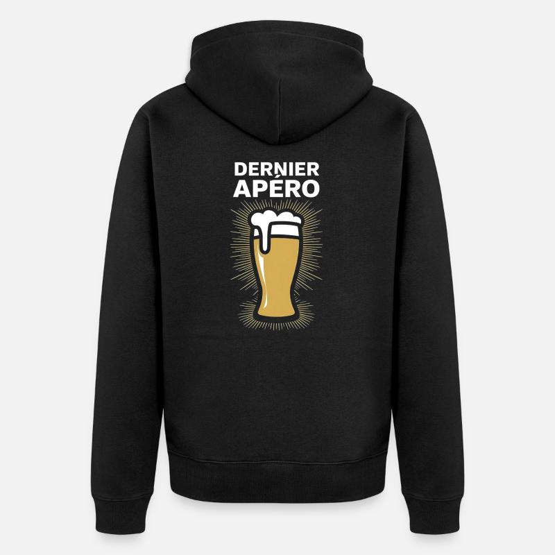 tee shirt Dernier apéro – EVG - Veste à capuche bio Premium Unisexe - noir