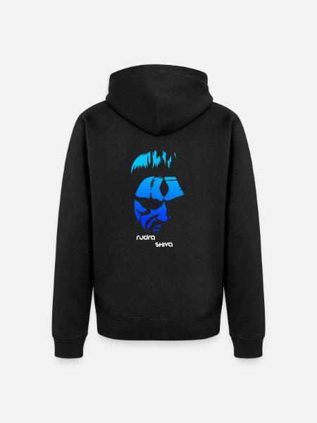 Rudra Shiva Gesicht - Unisex Premium Bio Zip Hoodie - Schwarz