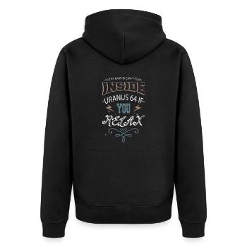 cadeau d’anniversaire cadeau amusant astronomie tshirt art - Veste à capuche bio Premium Unisexe - noir - Dos - Nico (187cm)