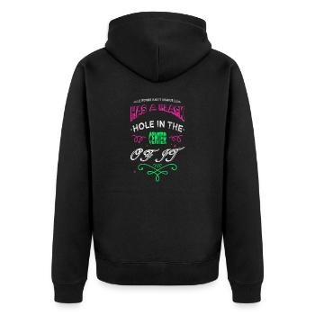 cool funny earth birthday birthday present - Unisex Premium Organic Zip Hoodie - black - Back - Nico (187cm)