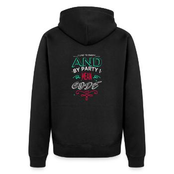 Idée de cadeau Happy Dads Favorite Joke PC Déclaration - Veste à capuche bio Premium Unisexe - noir - Dos - Nico (187cm)