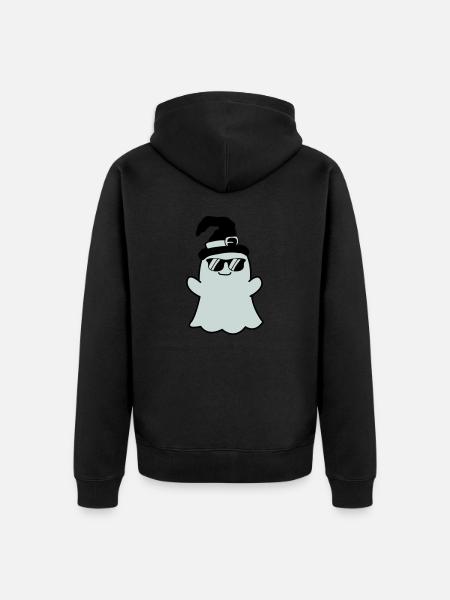 ghost cool - Unisex Premium Bio Zip Hoodie - Schwarz