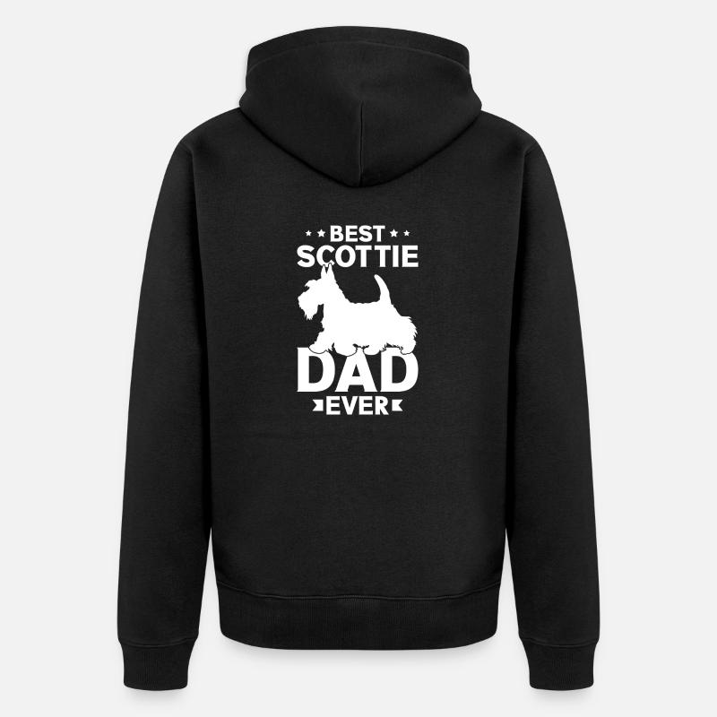 Terrier écossais Scottie Chien - Veste à capuche bio Premium Unisexe - noir