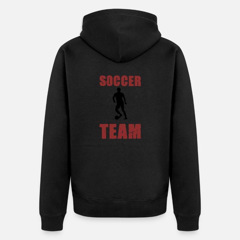 soccer player team - Unisex Premium Bio Zip Hoodie - Schwarz