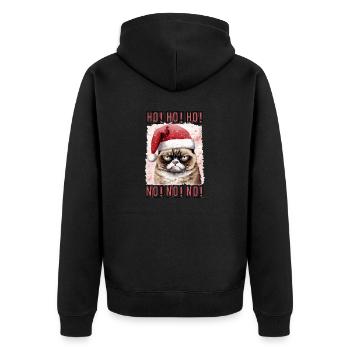 Chat de Noël pour Noël - Veste à capuche bio Premium Unisexe - noir - Dos - Nico (187cm)