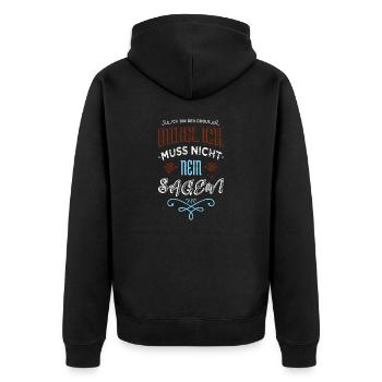 bester lieben weihnachten humor familienurlaub - Unisex Premium Bio Zip Hoodie - Schwarz - Hinten - Nico (187cm)