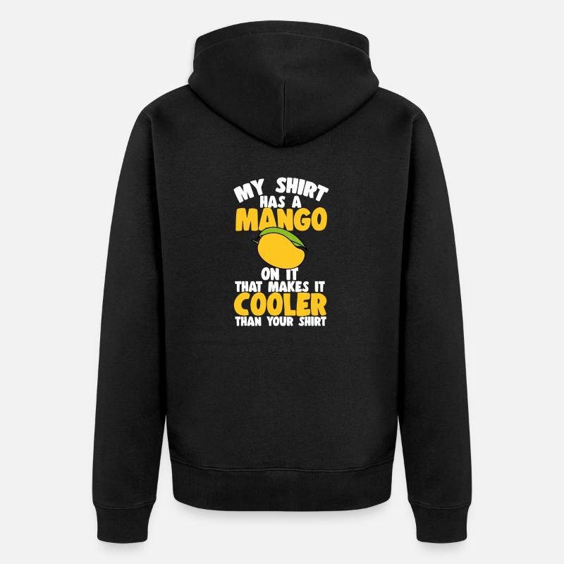 Mango Frucht Mango - Unisex Premium Bio Zip Hoodie - Schwarz