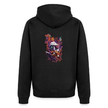 Fumer de l’herbe Cannabis Fumer du cannabis Trip Dream Joint - Veste à capuche bio Premium Unisexe - noir - Dos - Nico (187cm)