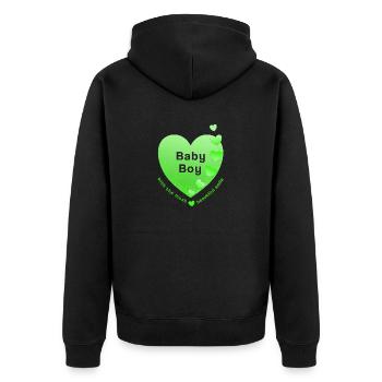 Baby Boy - Unisex Premium Bio Zip Hoodie - Schwarz - Hinten - Nico (187cm)
