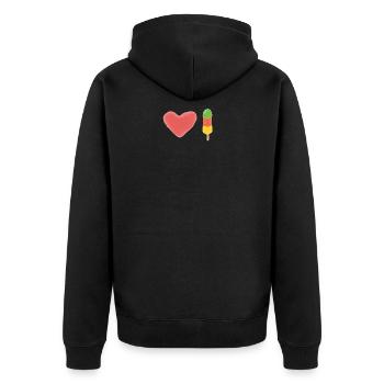 I LOVE Cactus - Unisex Premium Organic Zip Hoodie - black - Back - Nico (187cm)