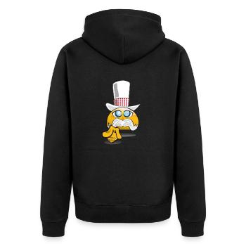 emoticon_recrute_2 - Veste à capuche bio Premium Unisexe - noir - Dos - Nico (187cm)