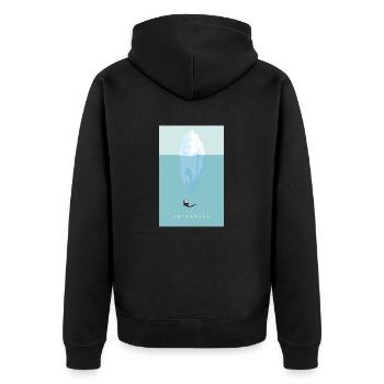 Antarctique - Veste à capuche bio Premium Unisexe - noir - Dos - Nico (187cm)