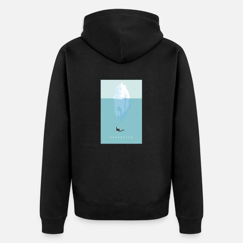 Antarctique - Veste à capuche bio Premium Unisexe - noir