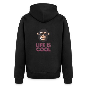 life is cool - Veste à capuche bio Premium Unisexe - noir - Dos - Nico (187cm)