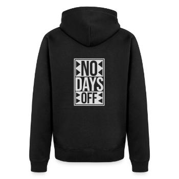pas de jours de congé devis - Veste à capuche bio Premium Unisexe - noir - Dos - Nico (187cm)